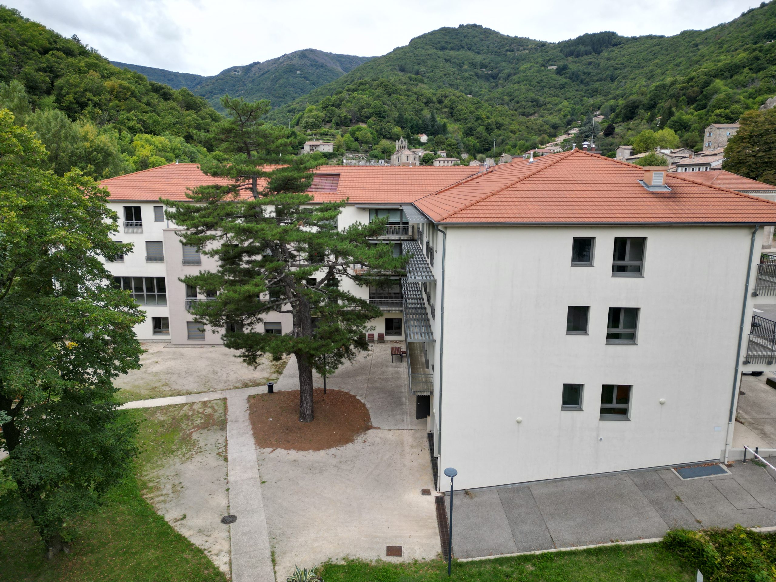 Vue aérienne de la résidence La Chalambelle